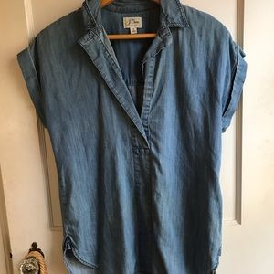 J Crew Denim Chambray Top